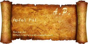 Apfel Pál névjegykártya